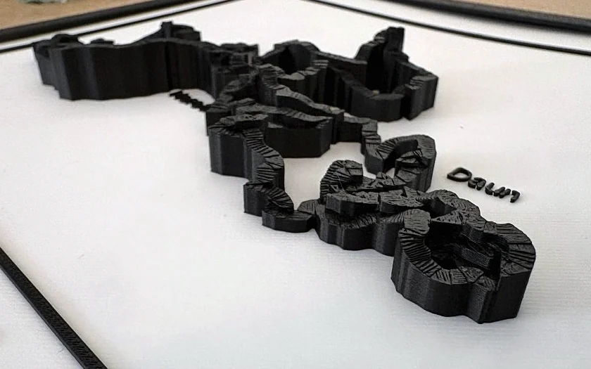 Gedetailleerde 3D print – detail van een 3D-geprint routepaneel